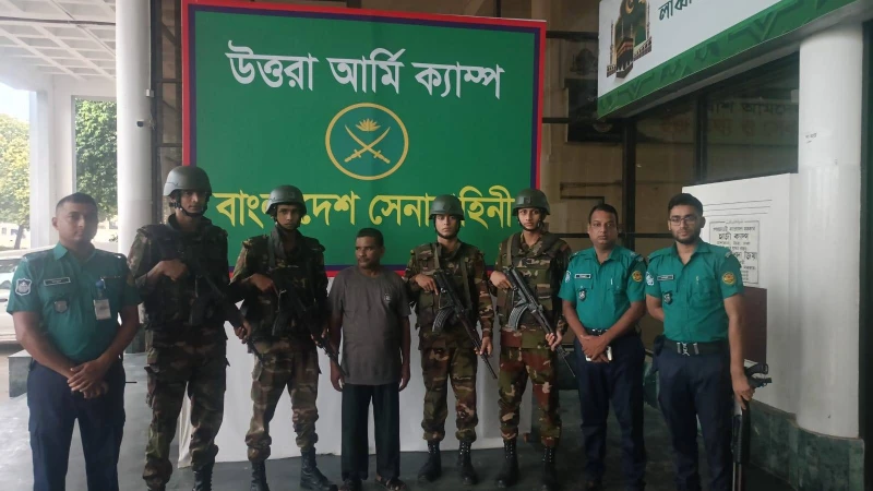 উত্তরাতে হত্যা মামলার আসামি ওয়াসিম গ্রেফতার