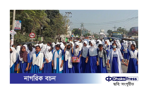 লক্ষ্মীপুরে দুই শিক্ষকের পক্ষে-বিপক্ষে শিক্ষার্থীদের বিক্ষোভ, সড়ক অবরোধ