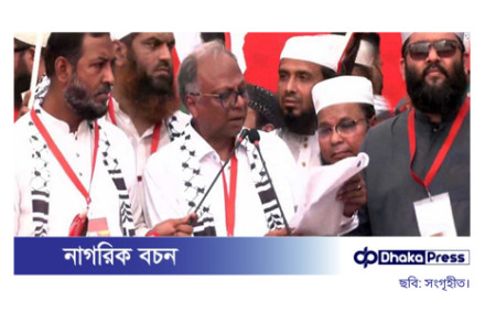 সোহরাওয়ার্দী উদ্যানে ‘মার্চ ফর গাজা’: মাহমুদুর রহমানের কণ্ঠে ফিলিস্তিনের পক্ষে ঘোষণাপত্র পাঠ