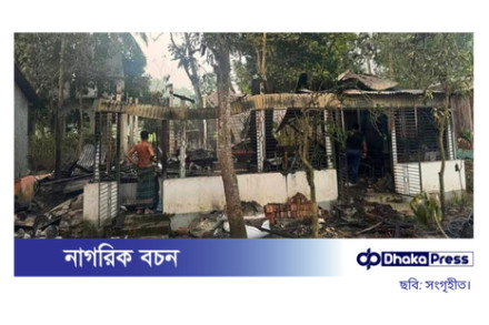 মানিকগঞ্জে চিত্রশিল্পীর বাড়িতে আগুন, ‘ফ্যাসিস্ট’ মোটিফ তৈরির সন্দেহে হামলা!