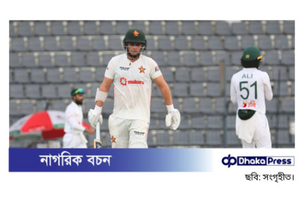 একশ’র আগে উইকেট হারাল জিম্বাবুয়ে, টানটান উত্তেজনায় সিলেট টেস্ট